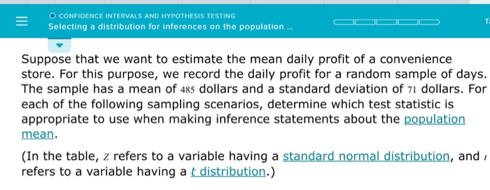 Solved 0 CONFIDENCE INTERVALS AND HYPOTHESIS TESTING | Chegg.com