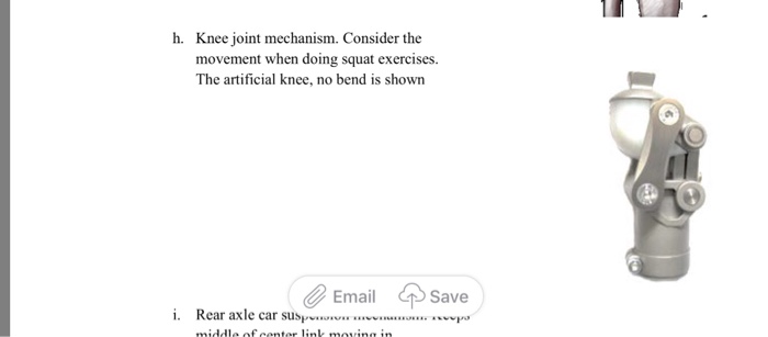 Solved h. Knee joint mechanism. Consider the movement when | Chegg.com