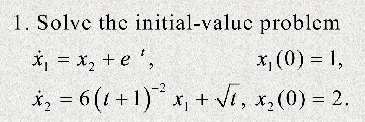 Solved 1. Solve the initial-value problem | Chegg.com