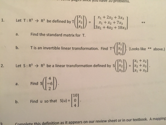 Solved This is linear algebra .ive worked out both problems | Chegg.com