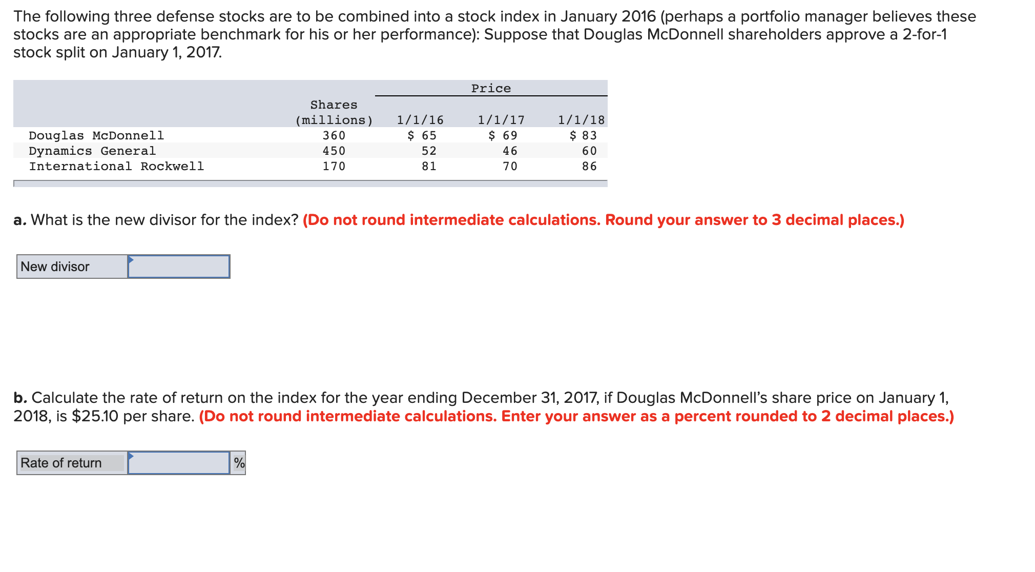 Solved The following three defense stocks are to be combined