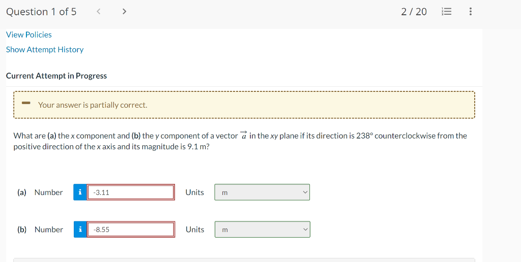 Solved What are (a) the x component and (b) the y component | Chegg.com