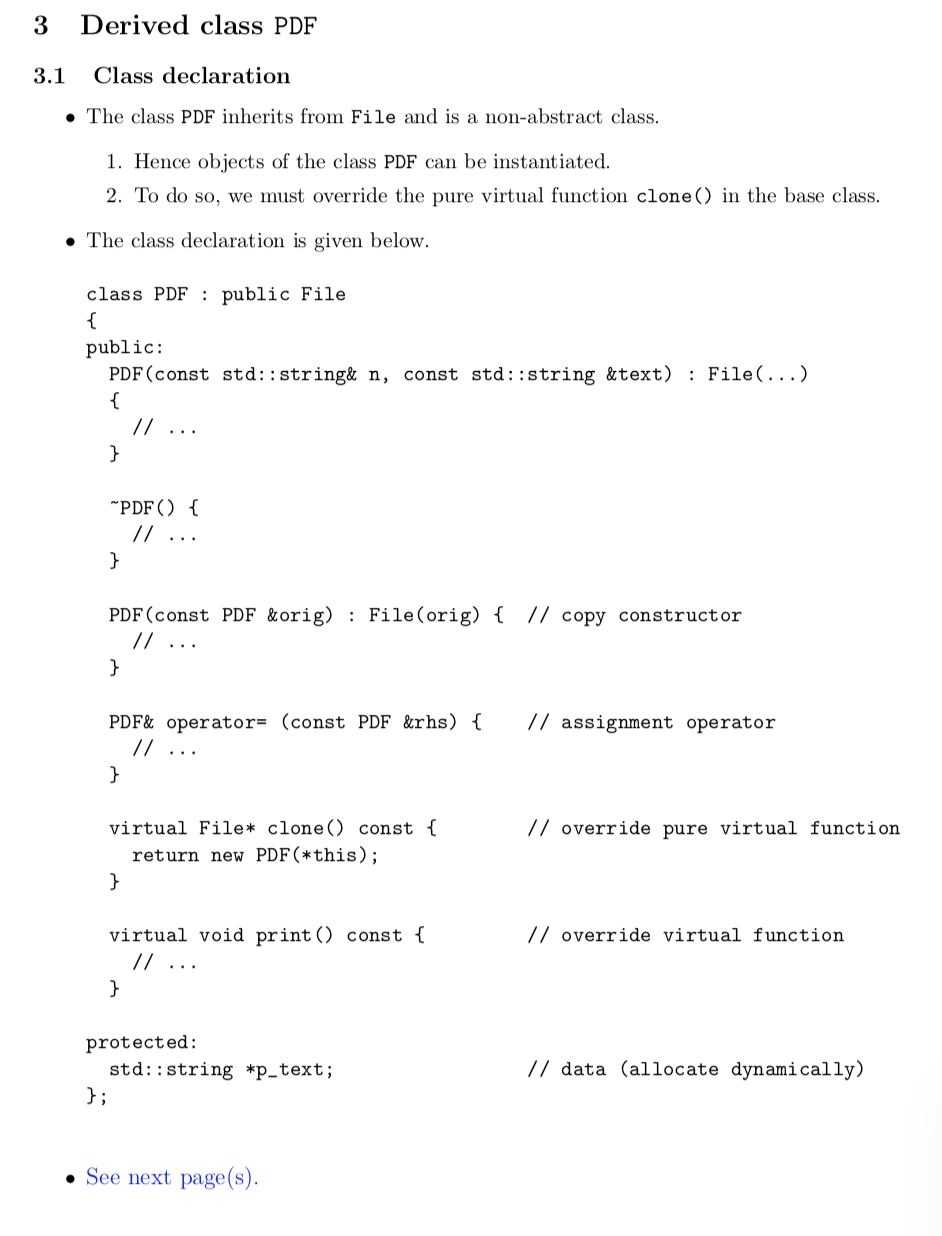 derived class c++