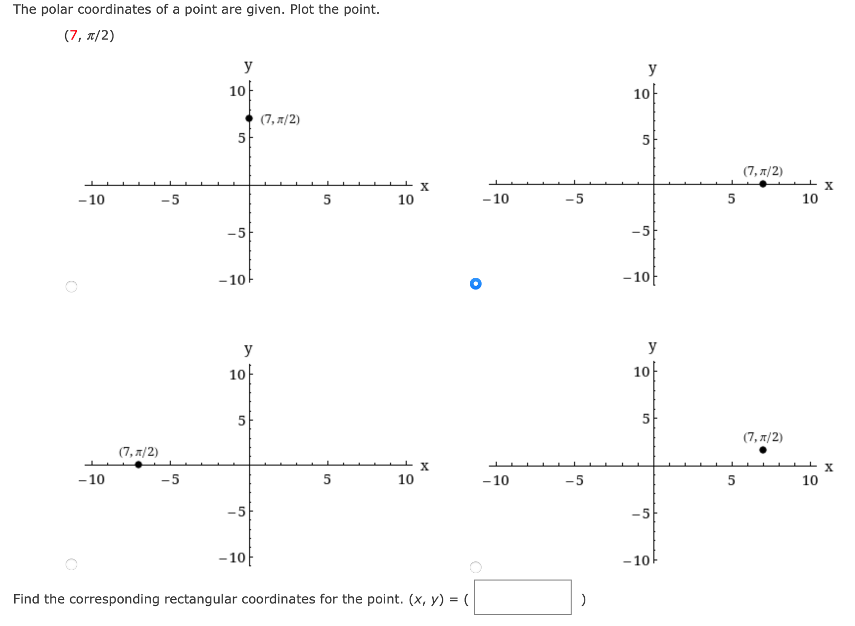 Solved The polar coordinates of a point are given. Plot the | Chegg.com