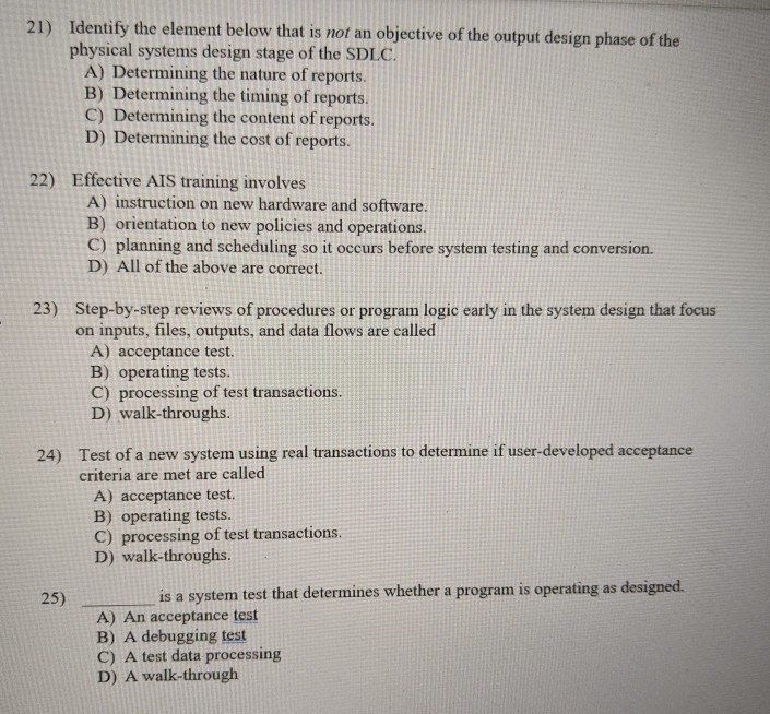 Solved 21) Identify the element below that is not an | Chegg.com