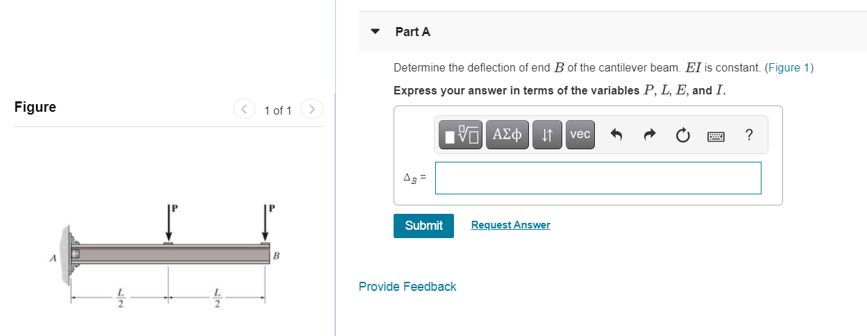 Solved Part A Determine The Deflection Of End B Of The | Chegg.com