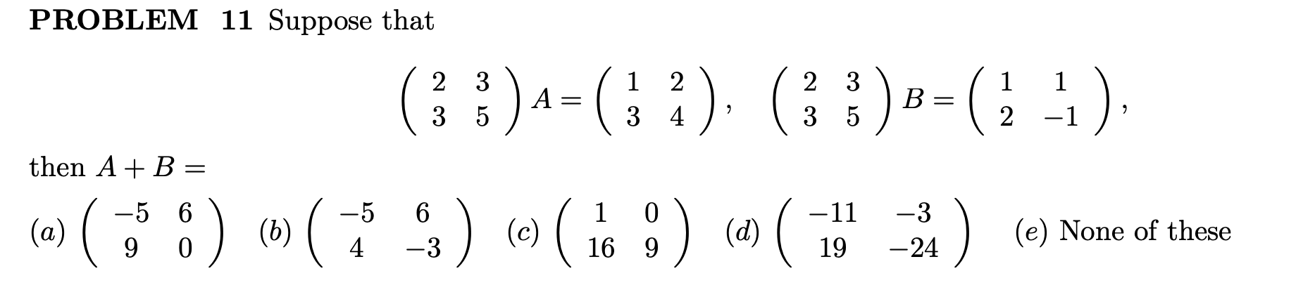 Solved PROBLEM 11 Suppose That | Chegg.com