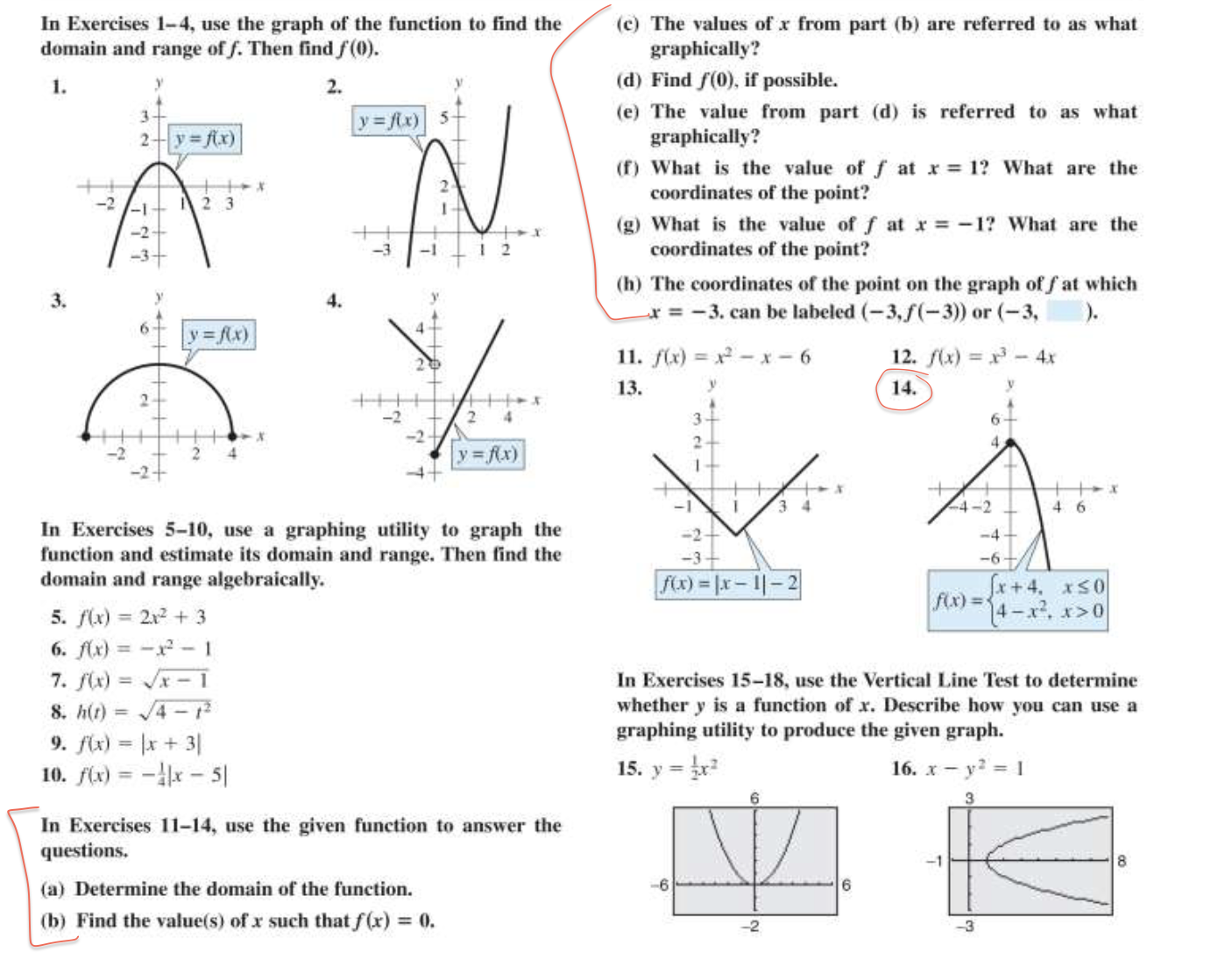 Solved In Exercises 1-4, use the graph of the function to | Chegg.com