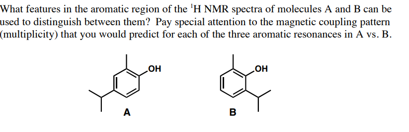 Solved What features in the aromatic region of the 'H NMR | Chegg.com