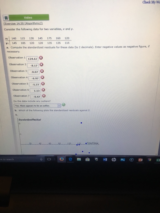 Solved Check My W Video Consider the following data for two | Chegg.com