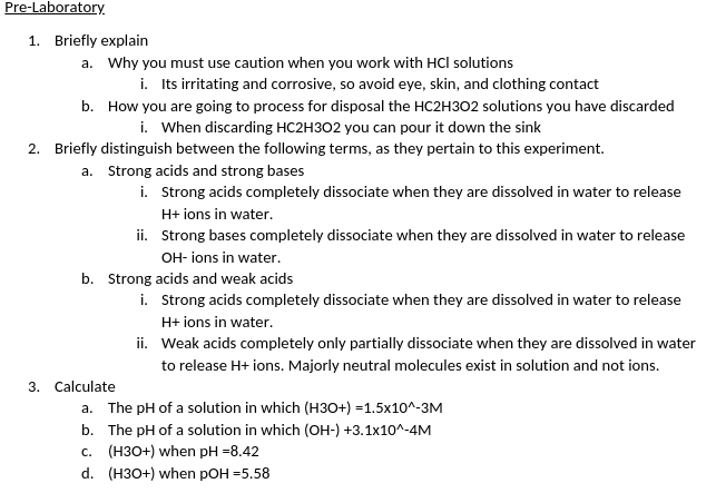 Solved I just need help with the post lab section below | Chegg.com