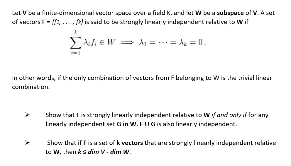 Solved Let V Be A Finite-dimensional Vector Space Over A | Chegg.com