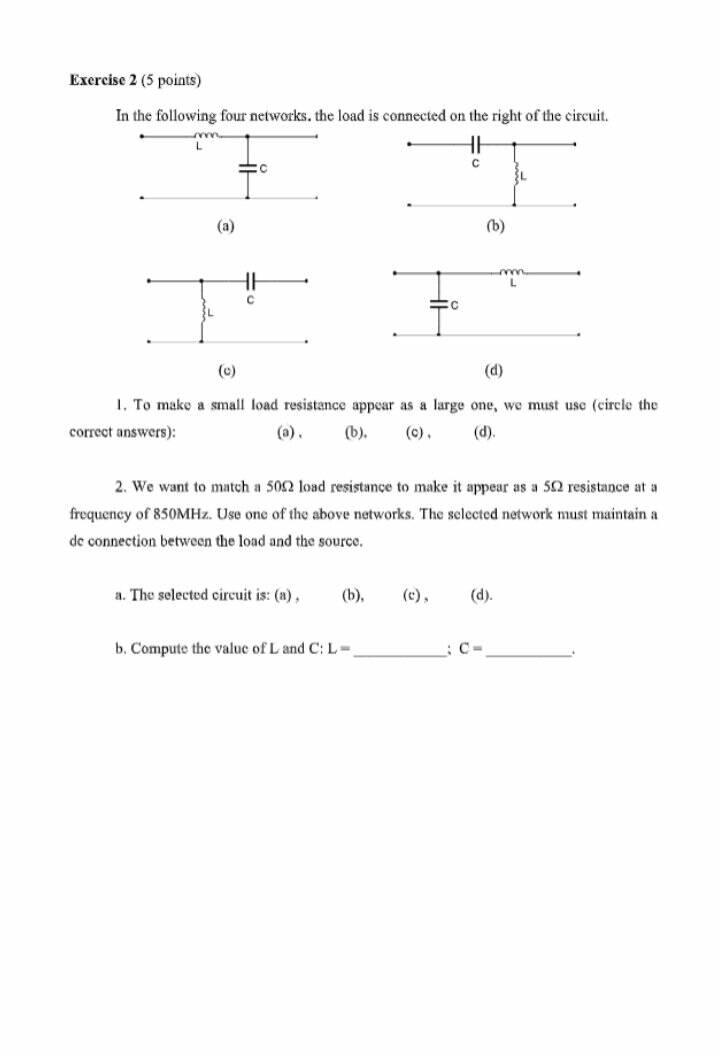 Solved Exercise 2 (5 points) In the following four networks, | Chegg.com