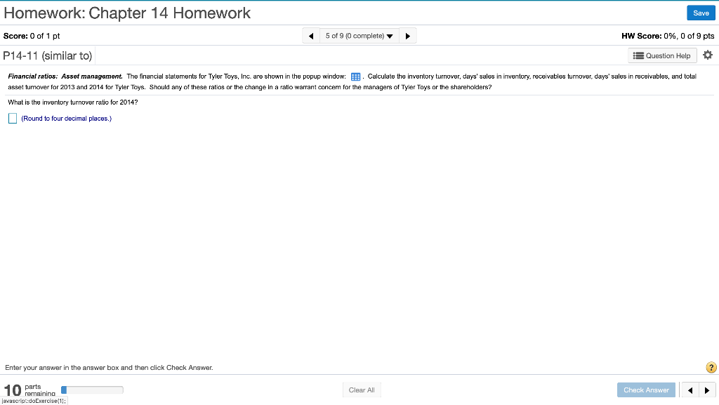 Solved Homework: Chapter 14 Homework Save Score: 0 of 1 pt 5 | Chegg.com