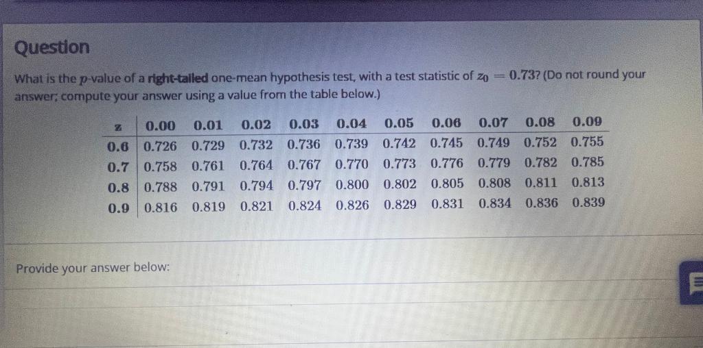 solved-what-is-the-p-value-of-a-right-talled-one-mean-chegg