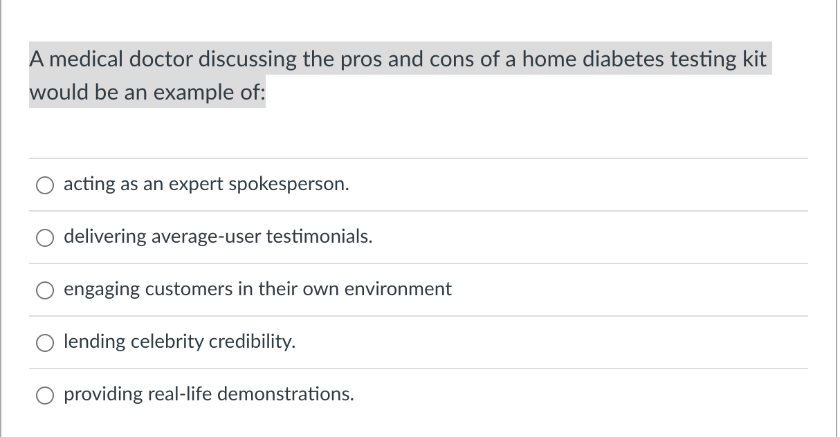 Solved A Medical Doctor Discussing The Pros And Cons Of A | Chegg.com