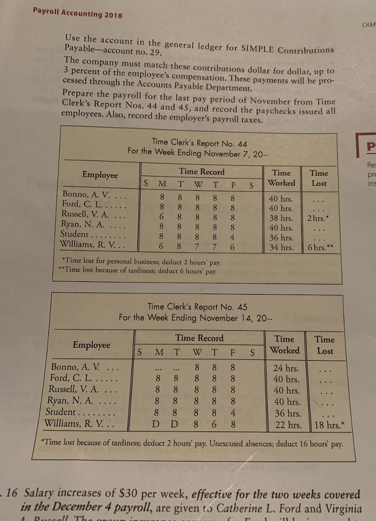 Solved I need help on payroll project chapter 7. I need to