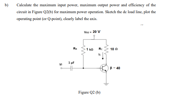 Solved b) Calculate the maximum input power, maximum output | Chegg.com