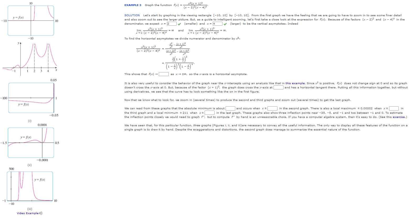 Solved 10 EXAMPLE 3 Graph the function f(x) = x2(x + 1) (x - | Chegg.com