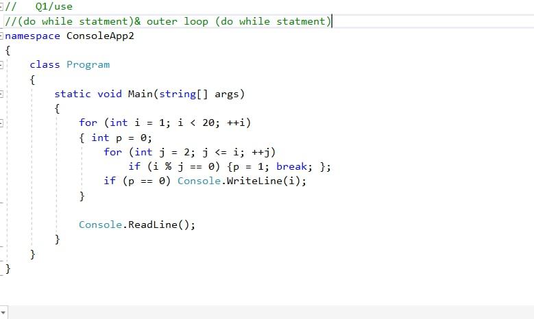 Solved Q1/use //(do while statment)& outer loop (do while | Chegg.com