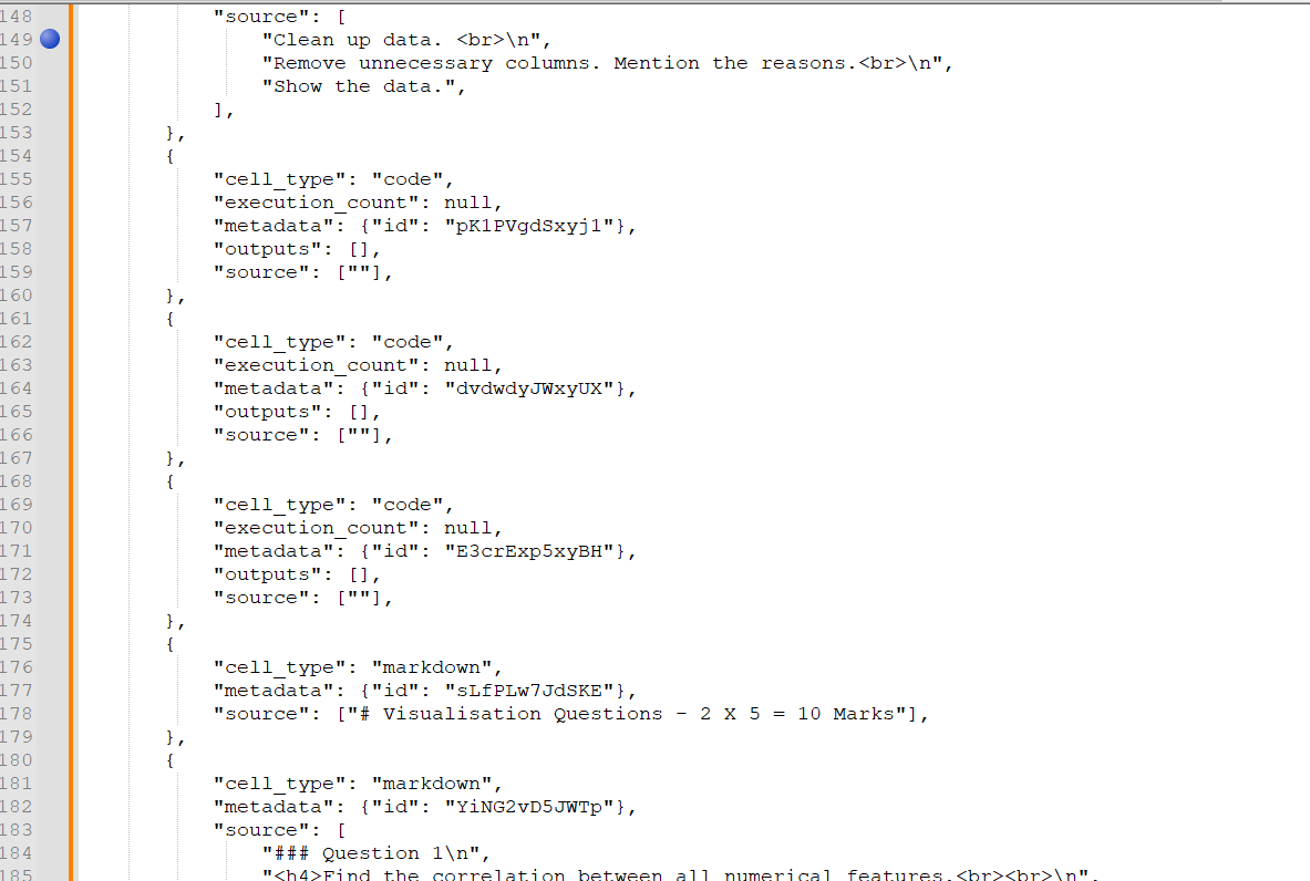Solved Sample code given with blank values in it as | Chegg.com