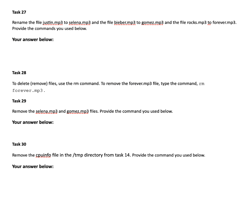 Solved Task 23 To move all the sample files at one time, you