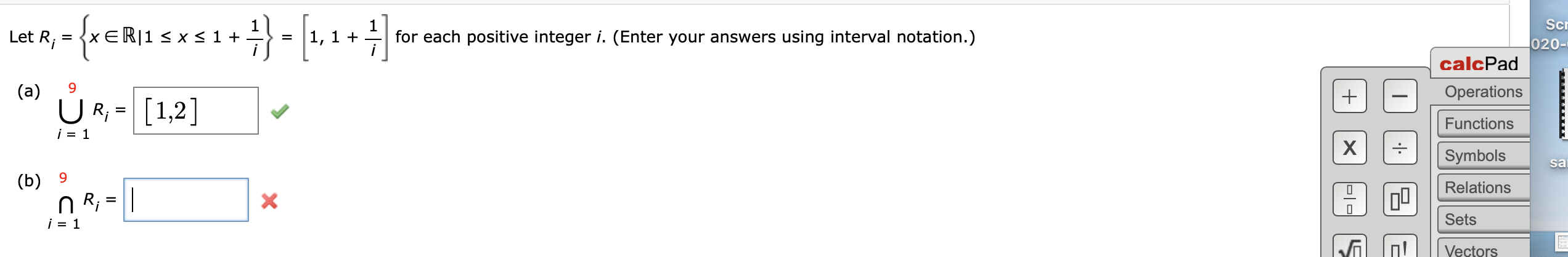 calcpad interval notation calcpad interval notation