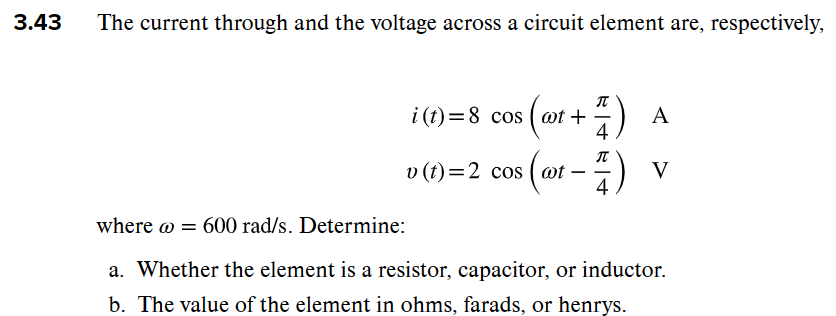Solved 3 The current through and the voltage across a | Chegg.com