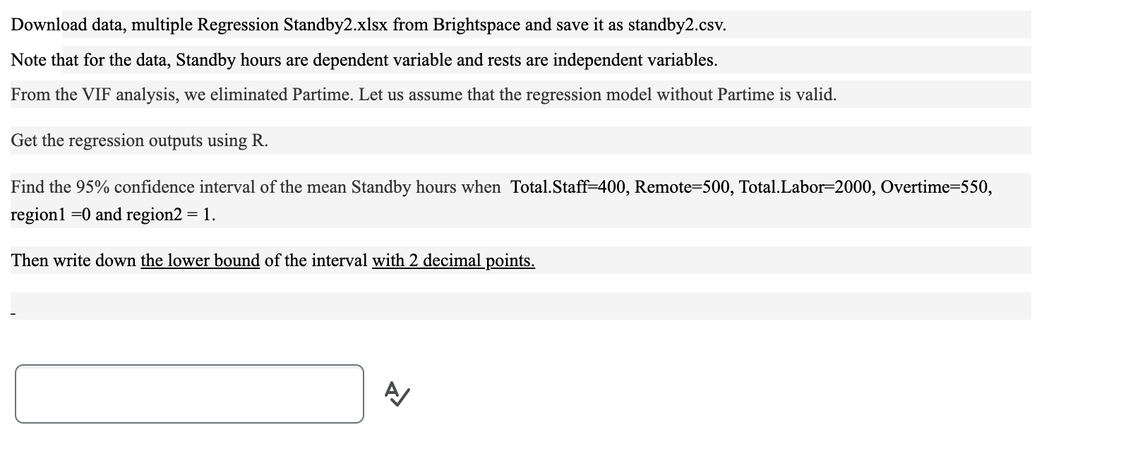 Download data multiple regression standby 2 xlsx chegg