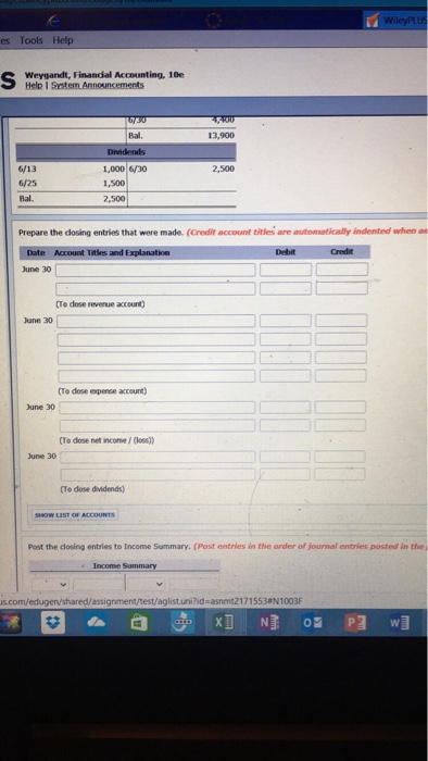 Solved Ontes Tools Help Weygandt, Financial Accounting, 10e | Chegg.com