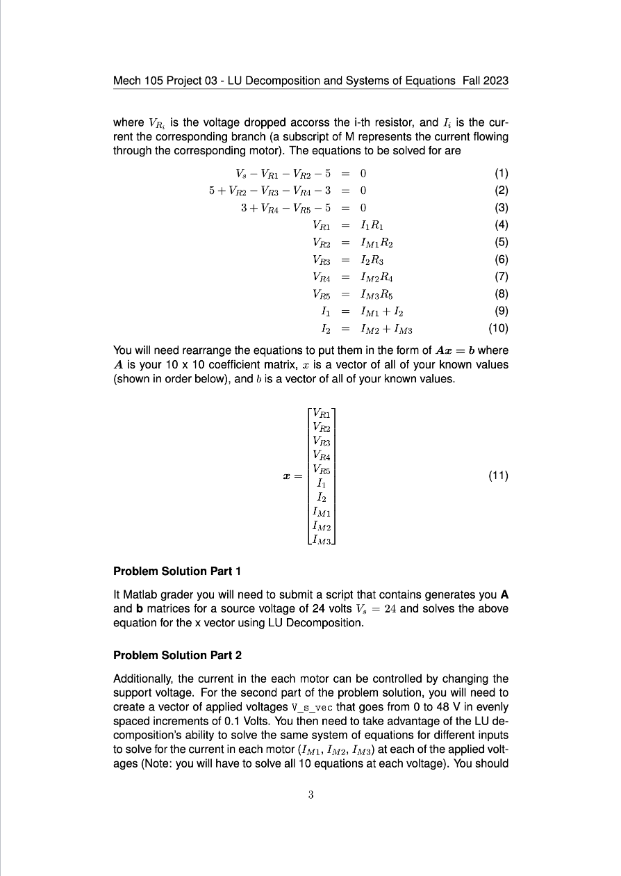 Solved Please help me with creating a 10x10 ﻿MatrixA for an | Chegg.com