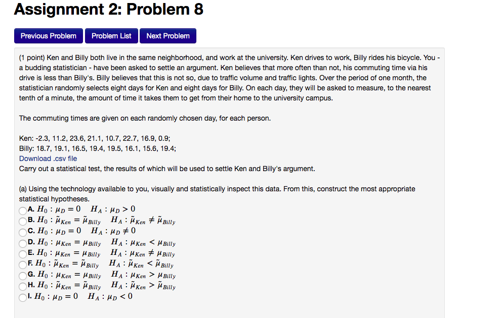Solved Assignment 2: Problem 8 Previous Problem Problem List | Chegg.com