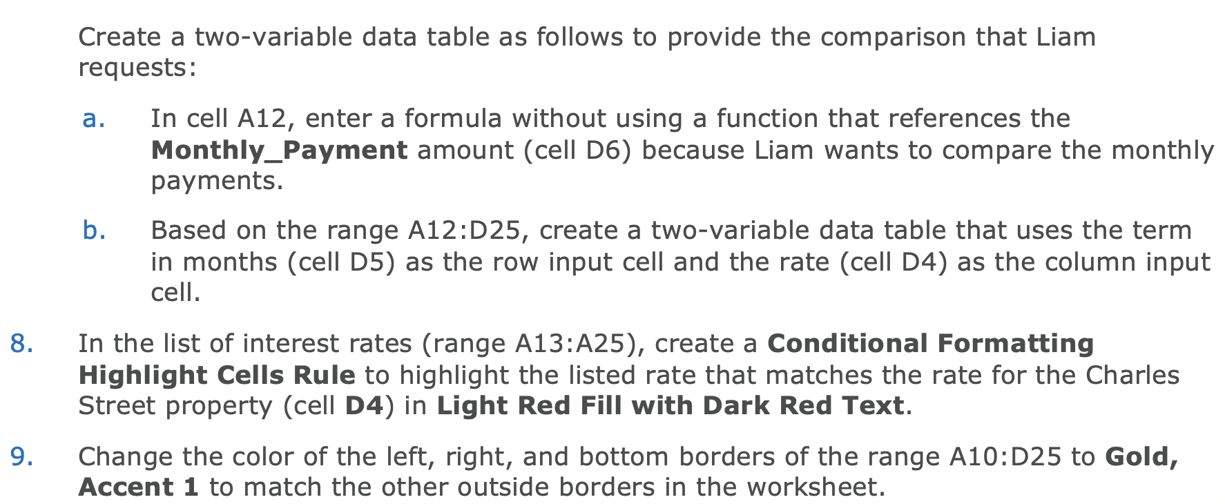 Create a two variable data table as follows to chegg