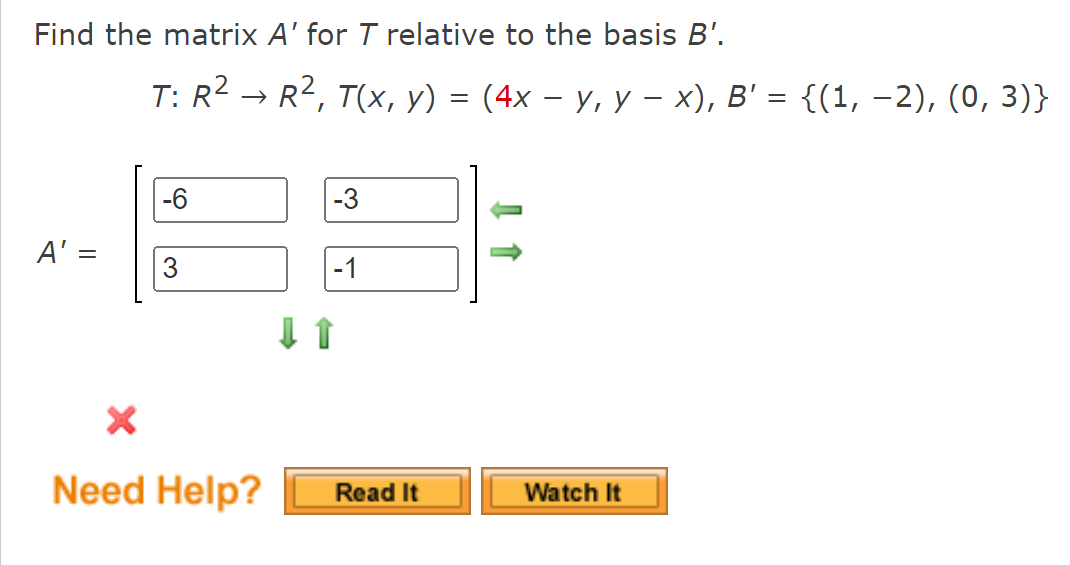 Solved Consider The Following Linear Transformation And | Chegg.com