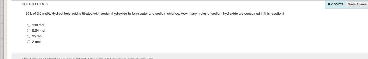 Solved QUESTION 4 0.2 points Save Answer Suppose 0.22 L of | Chegg.com