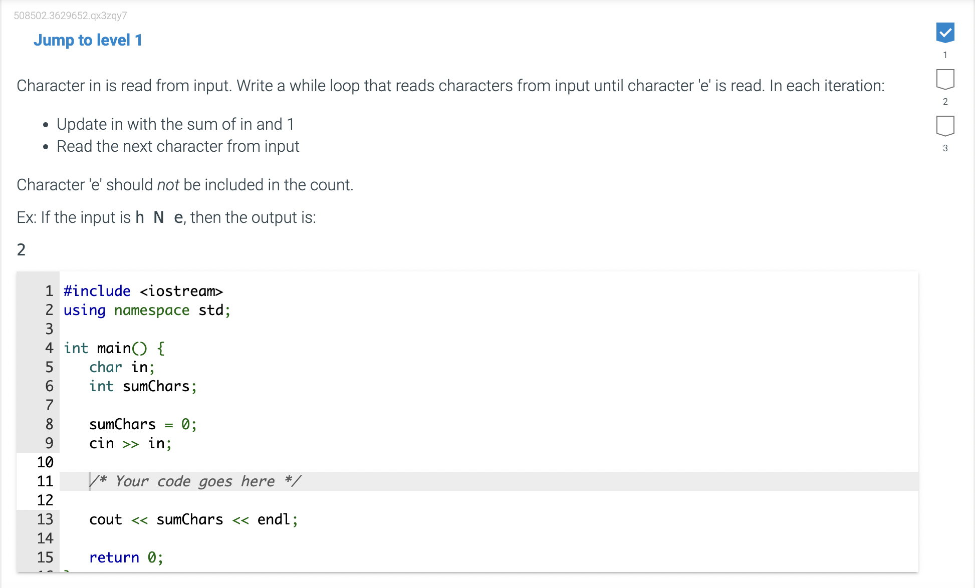 Solved Character In Is Read From Input. Write A While Loop 