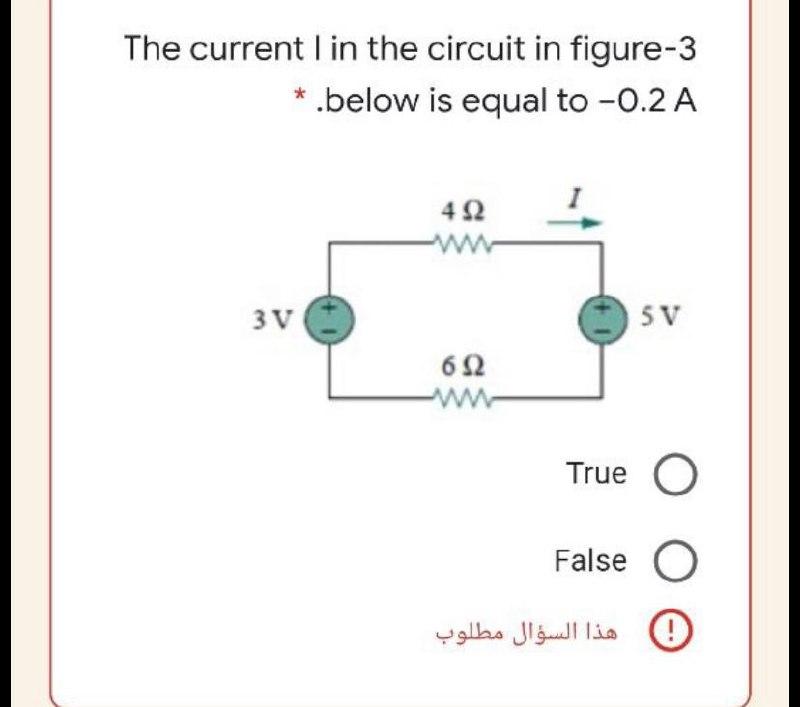 Solved The current I in the circuit in figure-3 *.below is | Chegg.com