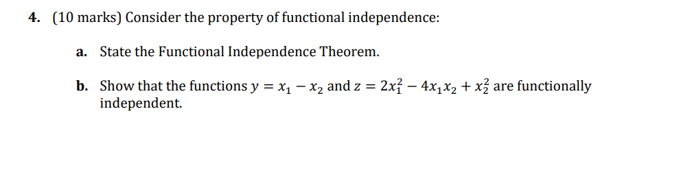 Solved 4. ( 10 marks) Consider the property of functional | Chegg.com