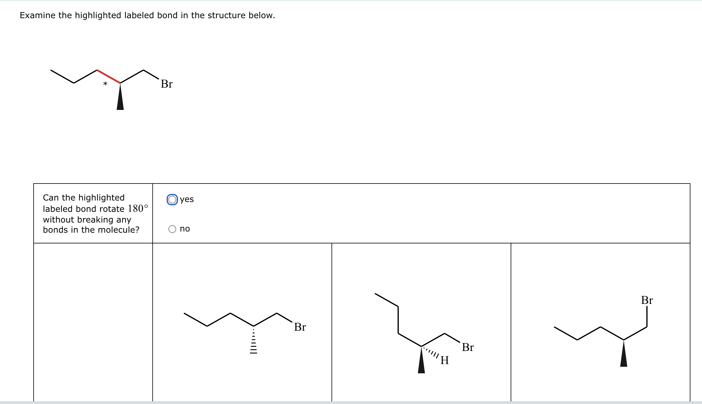 Solved Examine the highlighted labeled bond in the structure | Chegg.com