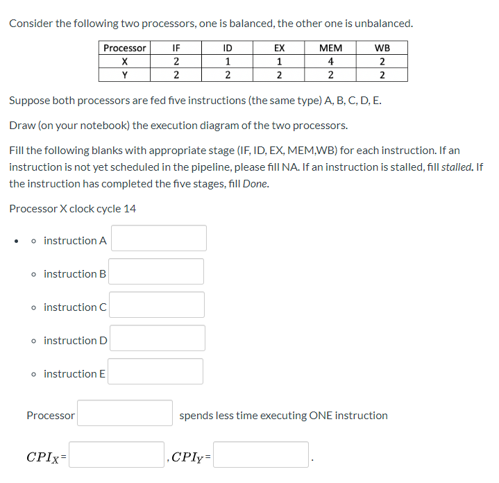 Solved Consider The Following Two Processors, One Is | Chegg.com