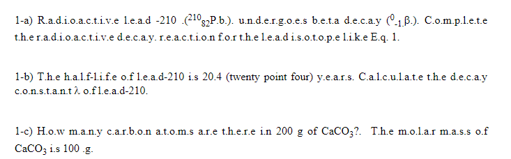 Solved 1 D The Ab U N D A N C E R A T Io Of R A Di C Ac Chegg Com