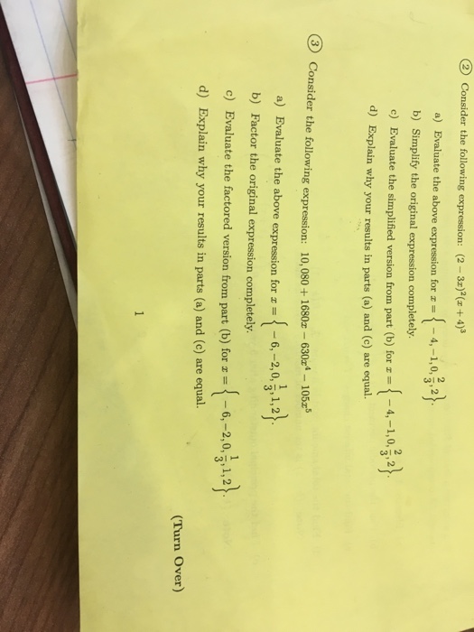 Solved ② Consider The Following Expression: (2-3z)2( 4)3 2 | Chegg.com ...