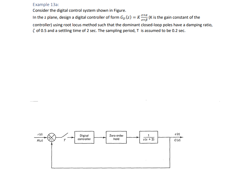 Solved Consider the digital control system shown in Figure. | Chegg.com