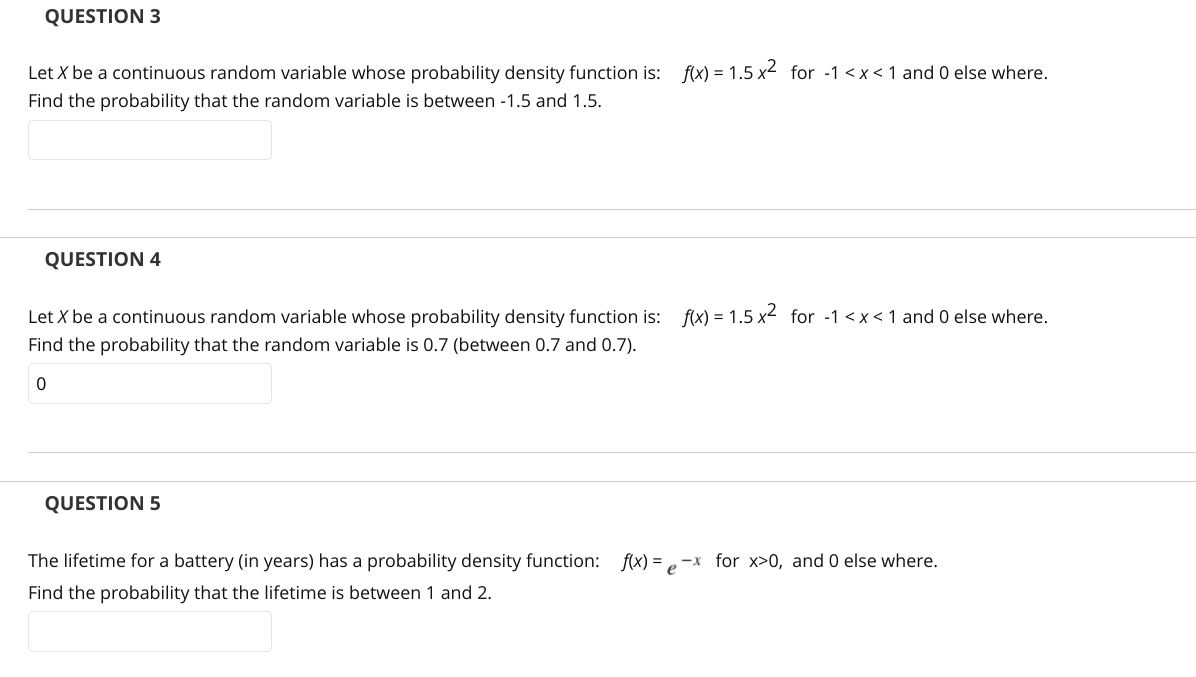 Solved QUESTION 3 Let X be a continuous random variable | Chegg.com