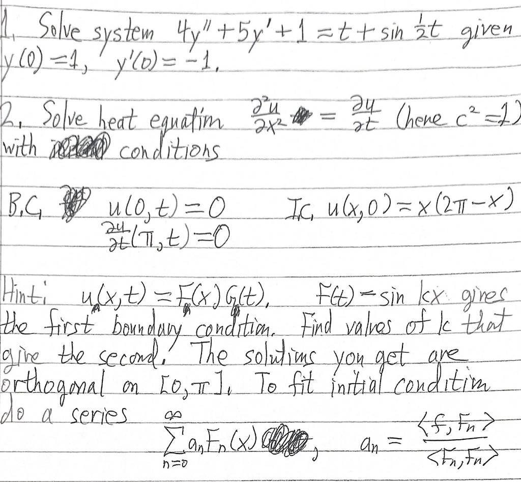 Solved Solve System 4y 5y 1 T Sin It Given Y 0 4 Chegg Com