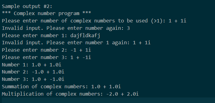 Solved Write a C program that asks the user how many complex | Chegg.com