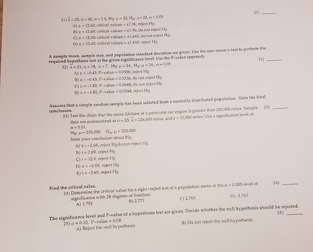 Solved 21 X 25 N 40 A 1 5 Ho U 22 Ha U 22 Chegg Com