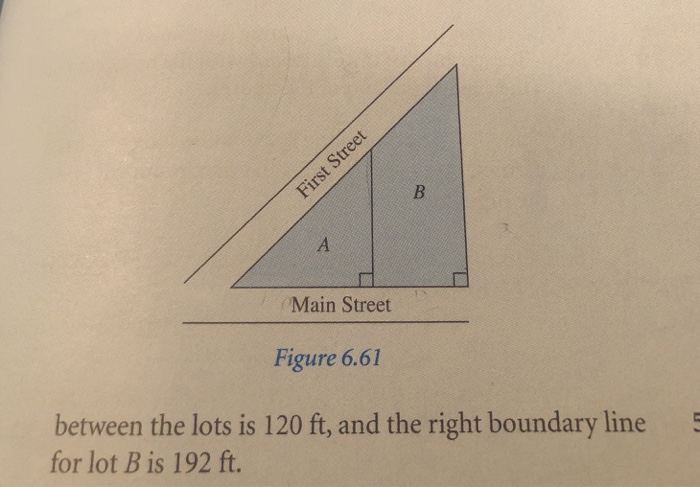 Solved Find the area of lots A and B shown in Figure 6.61 | Chegg.com