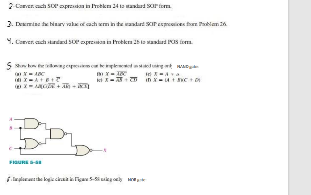 2. Convert each SOP expression in Problem 24 to | Chegg.com