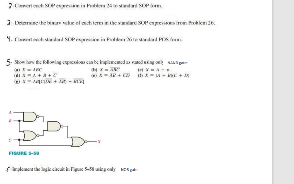 2. Convert Each SOP Expression In Problem 24 To | Chegg.com